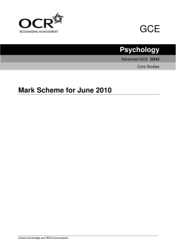 Mark scheme - Unit G542 - The core studies - June