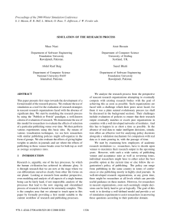 SIMULATION OF THE RESEARCH PROCESS