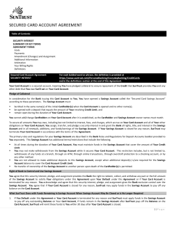 secured card account agreement