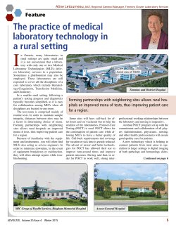 The practice of medical laboratory technology in a rural setting