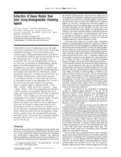 Extraction of Heavy Metals from Soils Using Biodegradable