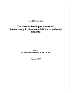 Poisoning the Artic - Developing a Global Perspective for Educators