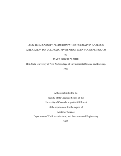 Long-Term Salinity Prediction with Uncertainty Analysis