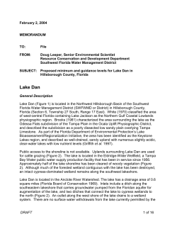 Lake Dan - Southwest Florida Water Management District