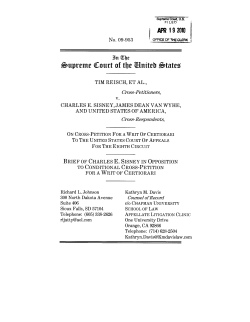 Brief in opposition of respondent Charles Sisney