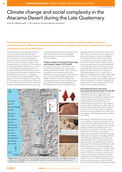 Climate change and social complexity in the atacama desert during