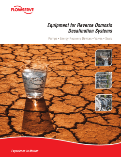Equipment for Reverse Osmosis Desalination Systems