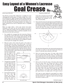 Easy Layout of a Women`s Lacrosse Goal Crease