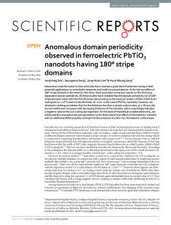 Anomalous domain periodicity observed in