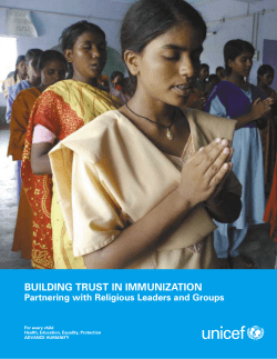 Building Trust in Immunization: Partnering with Religious Leaders