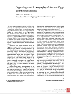 Organology and Iconography of Ancient Egypt