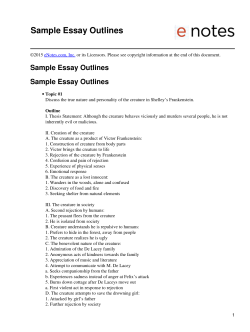 Sample Essay Outlines