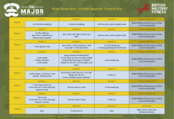 Major Series 8km - 8 Week Beginner Training Plan