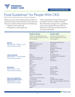 Food Guidelines* for People With CKD