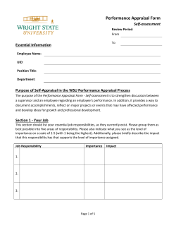 Performance Appraisal Form