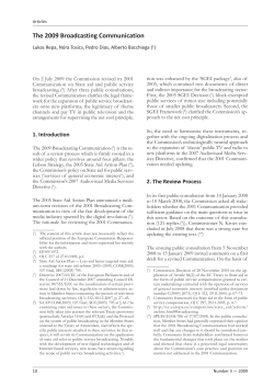 The 2009 Broadcasting Communication