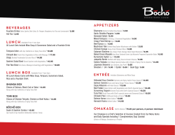 Menu - Bocho Sushi