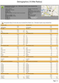 Demographics (10 Mile Radius) - Franklin County Industrial