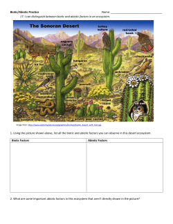 Biotic/Abiotic Practice Name