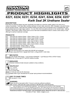 PRODUCT HIGHLIGHTS 6221, 6224, 6231, 6234, 6241, 6244, 6254