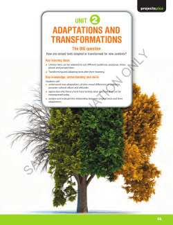 2 Adaptations and Transformations