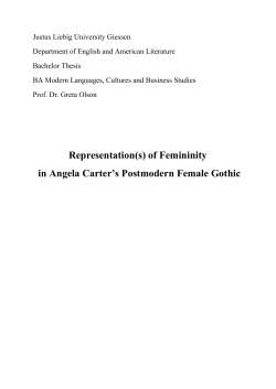of Femininity in Angela Carter`s Postmodern Female Gothic