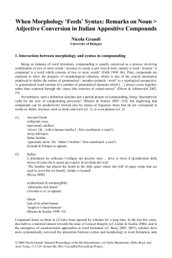 complete paper - Cascadilla Proceedings Project