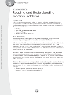 Reading and Understanding Fraction Problems