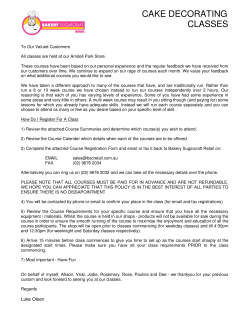 cake decorating classes - Cake Decorating Solutions