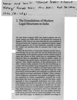 2. The Foundations of Modern Legal Structures in India