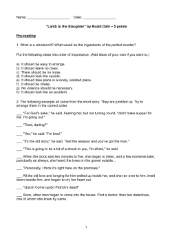 Lamb to the Slaughter