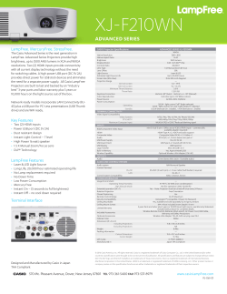 XJ-F210WN - Casio Projectors