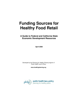 Funding Sources for Healthy Food Retail - Community