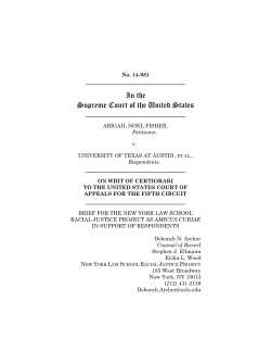 Brief amicus curiae of New York Law School Racial