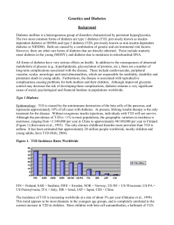 Genetics and Diabetes - World Health Organization
