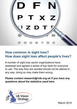 How common is sight loss? How does sight loss affect