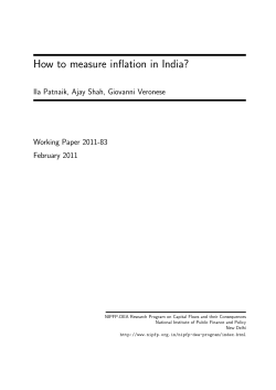 How to measure inflation in India?