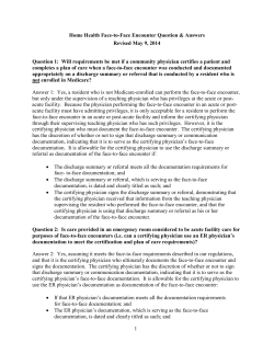 Medicare Home Health Face-to
