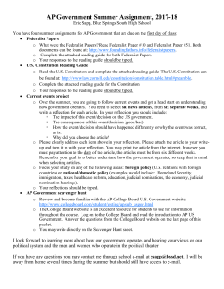 AP Government - Blue Springs School District