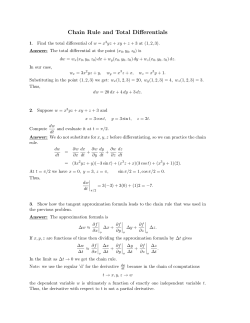 Chain Rule and Total Differentials