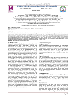 Mercury - International Research Journal of Pharmacy