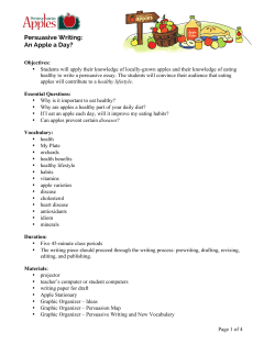 Persuasive Writing: An Apple a Day?
