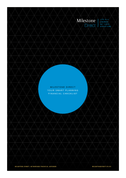 Milestone Direct Smart Planning Financial Checklist