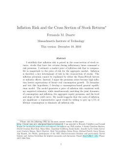 Inflation Risk and the Cross Section of Stock Returns
