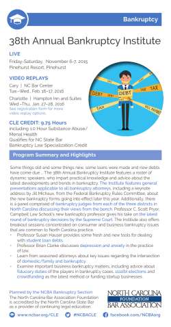38th Annual Bankruptcy Institute