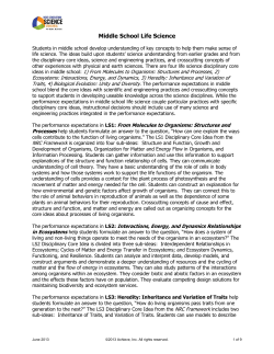 Middle School Life Science