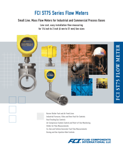 FCI ST75 Series Flow Meters - Fluid Components International