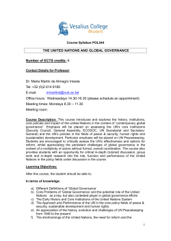 Syllabus - Vesalius College