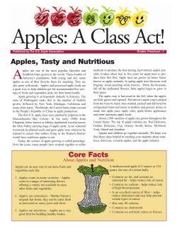 Apples, Tasty and Nutritious Core Facts