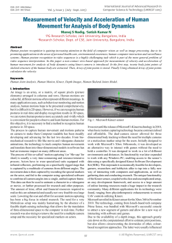 Measurement of Velocity and Acceleration of Human